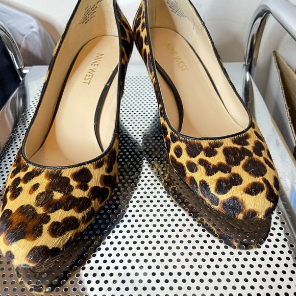 Nine West Mela Animal Print Wedge Heels Women's 6 - Picture 1 of 7